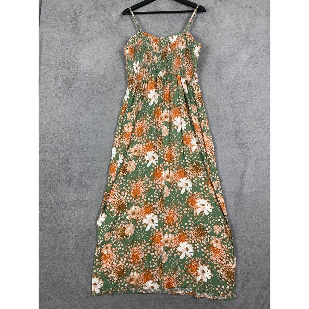 Lily Rose Maxi Dress Womens XL Green Floral Prairie Cottgecore Bohemian NWT - Picture 4 of 14